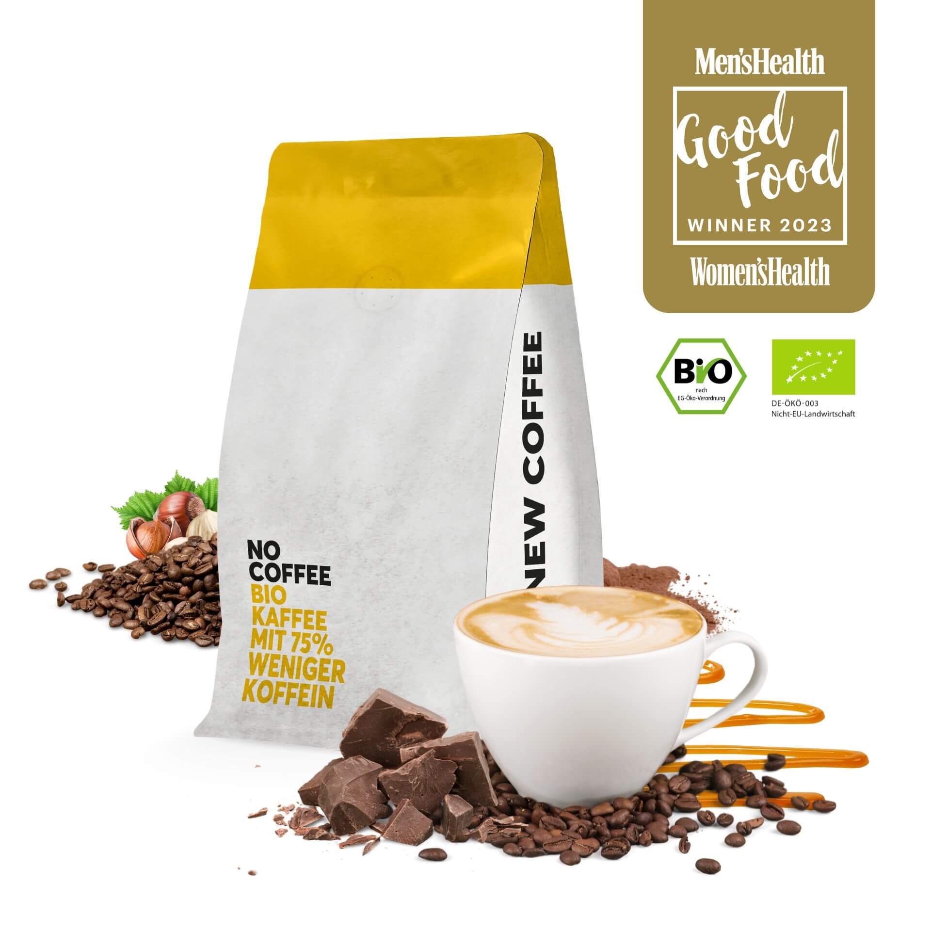 No Coffee – Premium Bio Espresso – 75% weniger Koffein