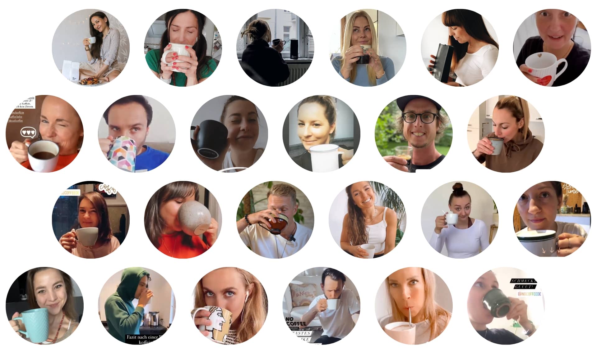 Eine Vielzahl an Kunden genießt No Coffee